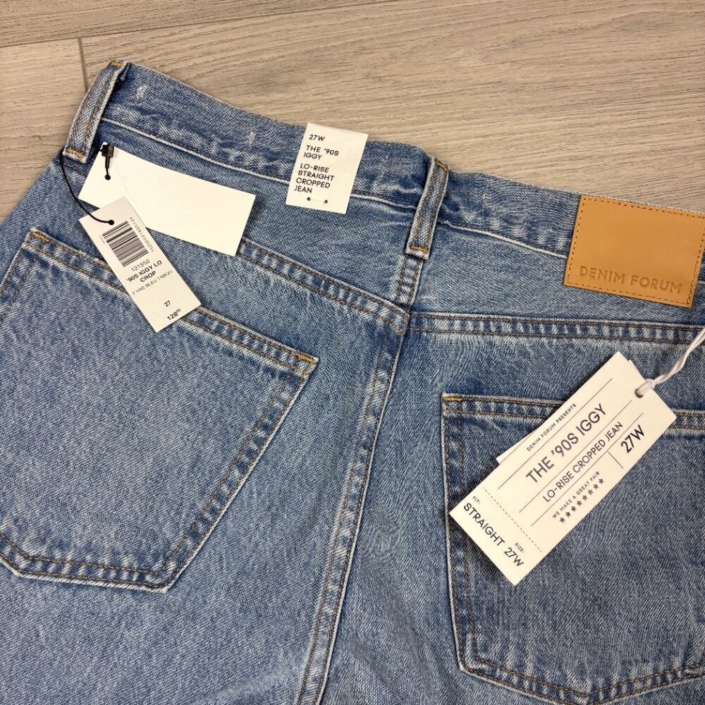 Denim Forum Womens The 90s Iggy Low Rise Cropped Straight Jeans Blue Size 27 - Picture 9 of 10